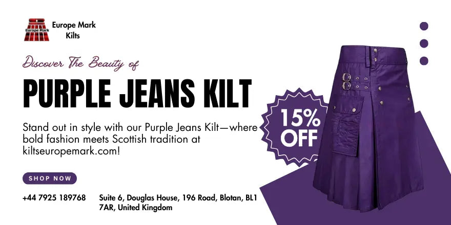 Purple Jeans Kilt