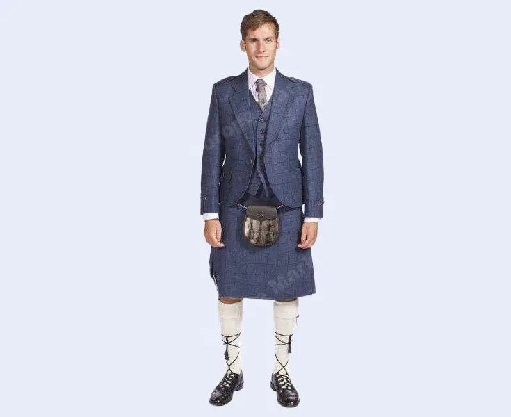 Complete Prestige Tweed Argyle Jacket and Kilt Outfit Made to Order