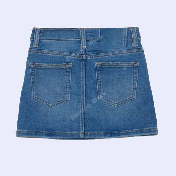 Junior Blue Denim Mini Skirt 