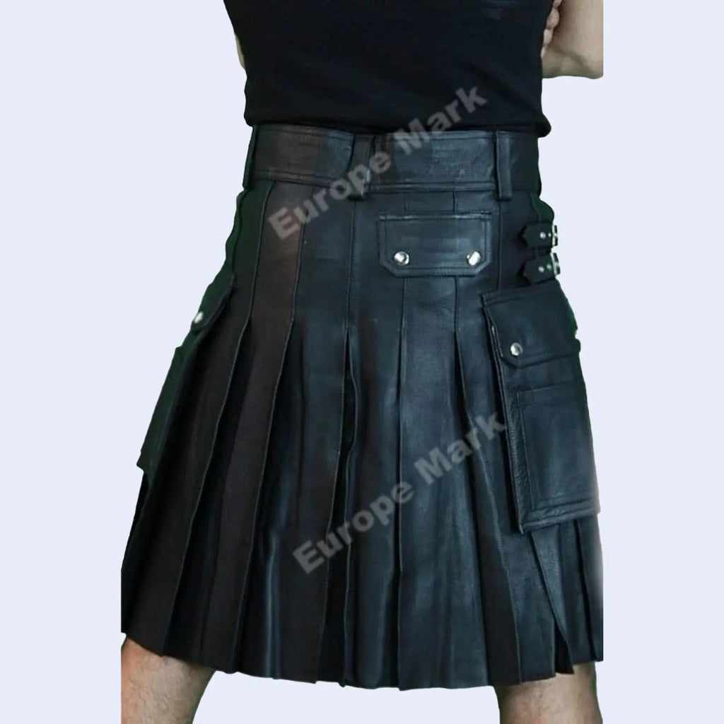 Leather Gladiator kilt bluf 1