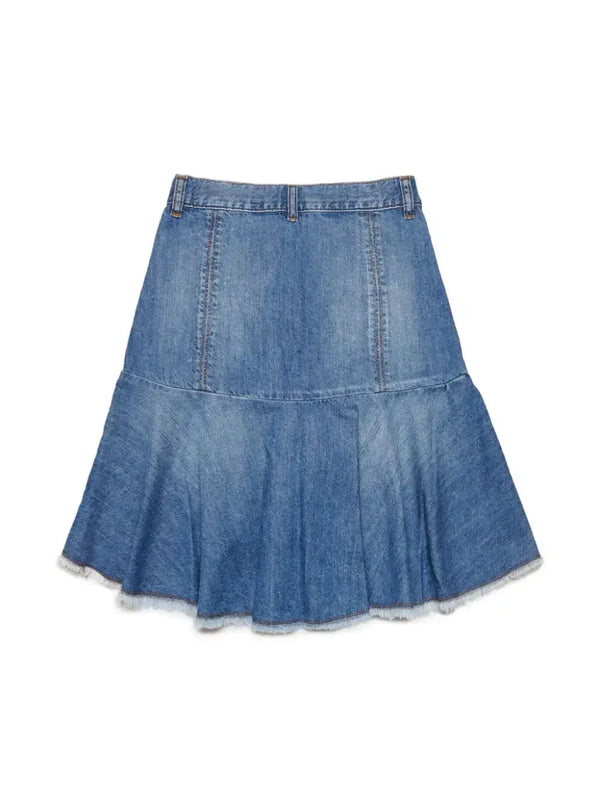 Marni Kids Asymmetric Denim Skirt 1