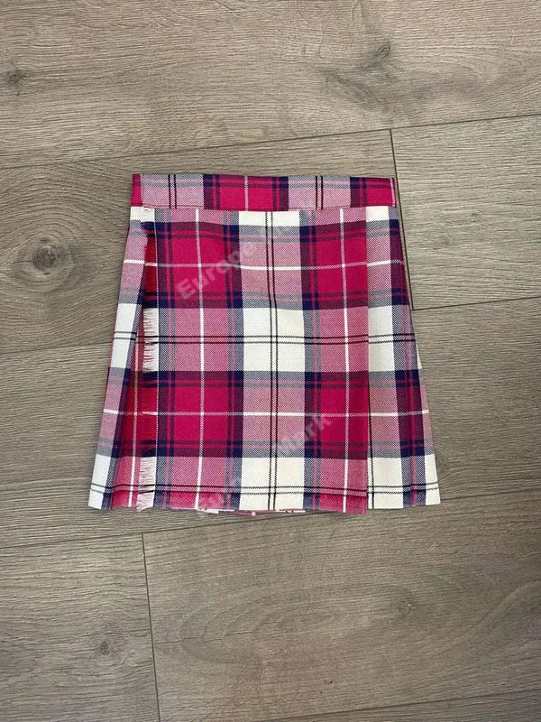 Traditional Boys Pink & White Tartan Kilt 4