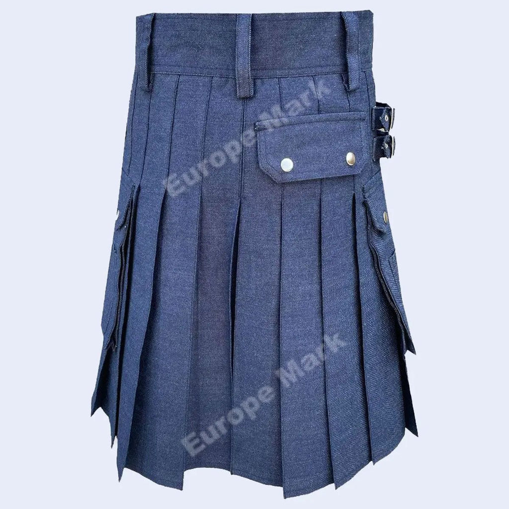 Blue denim kilt 1