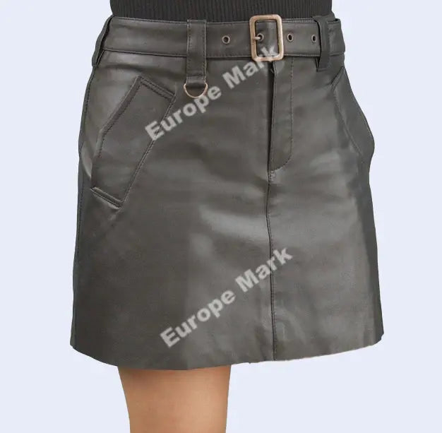 Hipster leater mini skirt 