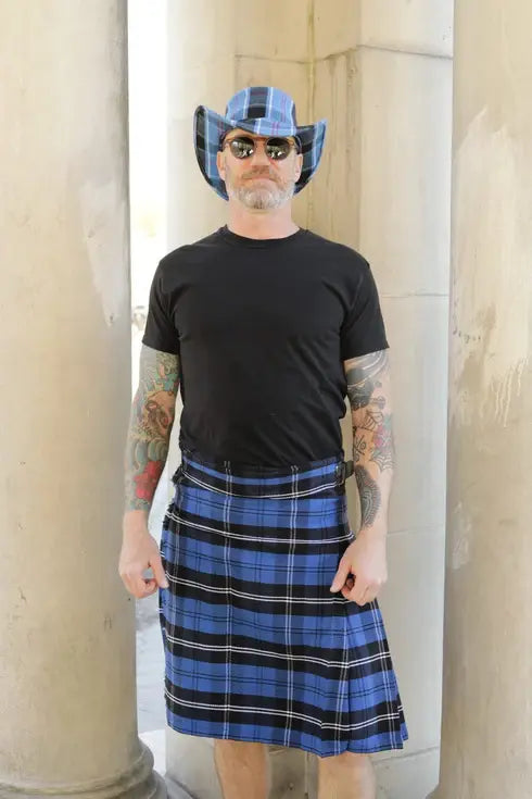 Ramsay blue tartan kilt 