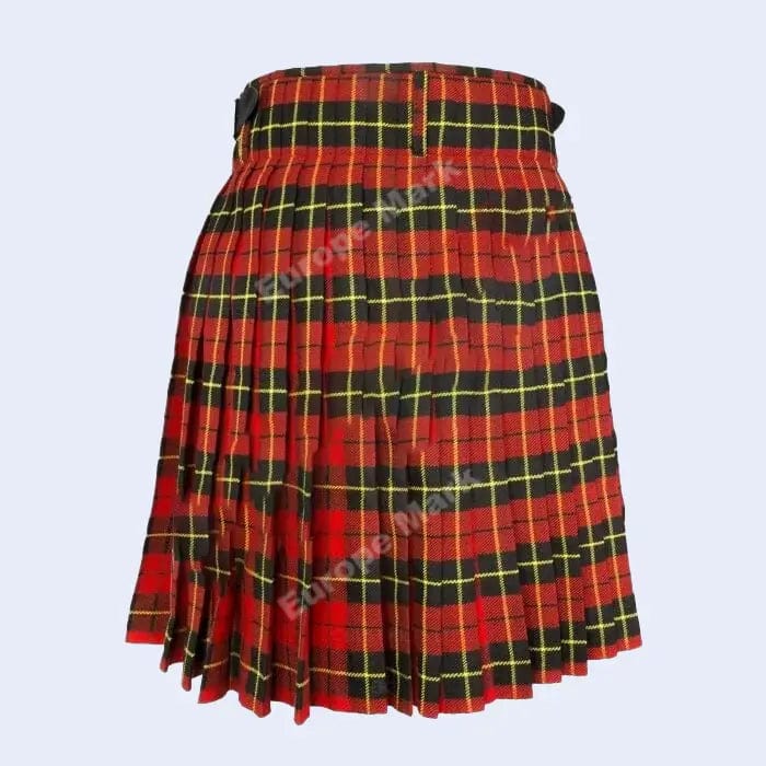 Sports Kilt in Red and Black with Yellow and Green Accents